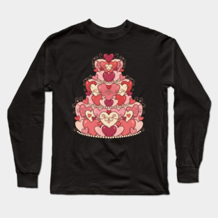 Heart Shaped Cake of Love Long Sleeve T-Shirt