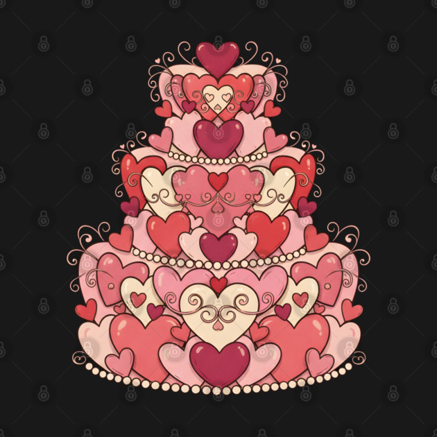 Heart Shaped Cake of Love by Creatifly Graphic Tees