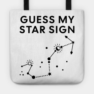 Guess My Star Sign – Scorpio Zodiac, Astrology Constellation - Black Print Tote