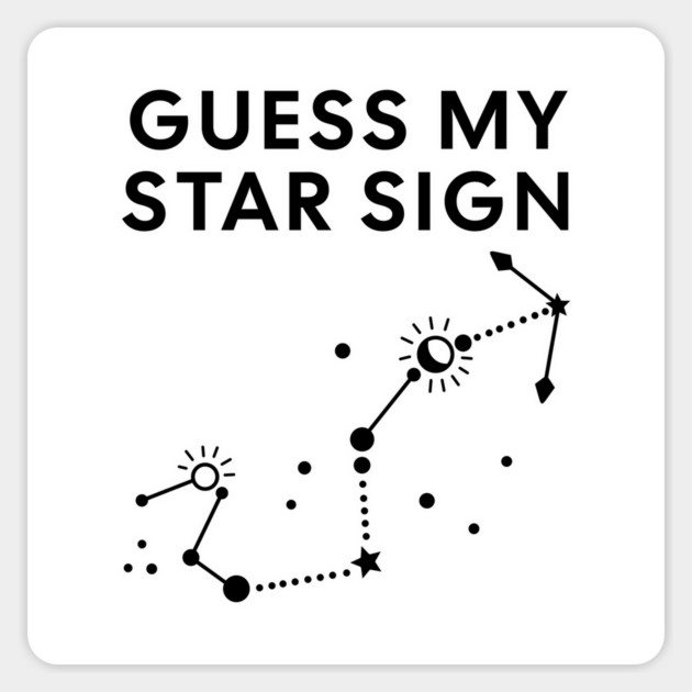 Guess My Star Sign – Scorpio Zodiac, Astrology Constellation - Black Print Magnet by Designed By Marty