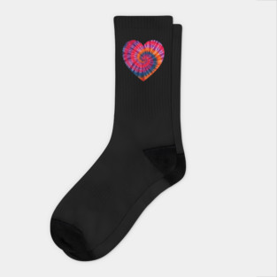 Tie Dye Heart of Love Socks