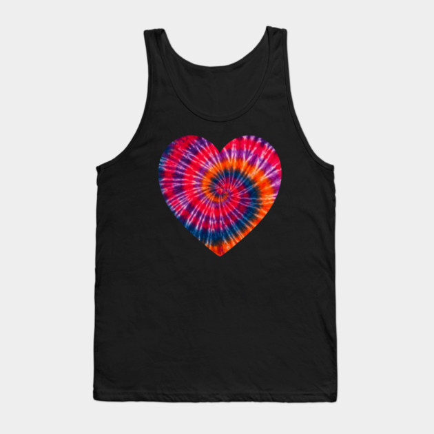 Tie Dye Heart of Love Tank Top by Creatifly Graphic Tees