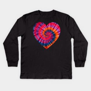 Tie Dye Heart of Love Kids Long Sleeve T-Shirt