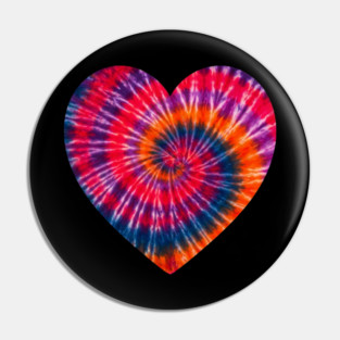 Tie Dye Heart of Love Pin