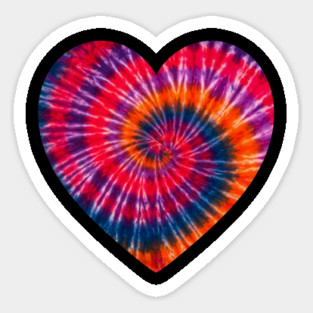 Tie Dye Heart of Love Magnet