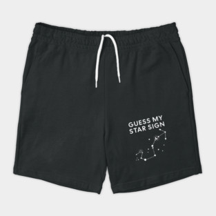 Guess My Star Sign – Scorpio Zodiac, Astrology Constellation - White Print Shorts