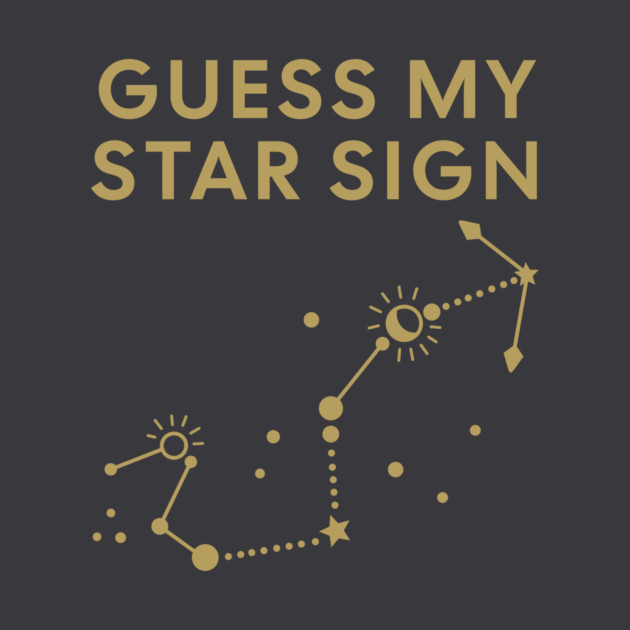Guess My Star Sign – Scorpio Zodiac, Astrology Constellation - Antique Gold Print by Designed By Marty