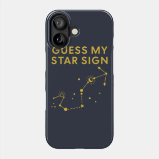 Guess My Star Sign – Scorpio Zodiac, Astrology Constellation - Classic Gold Print Phone Case