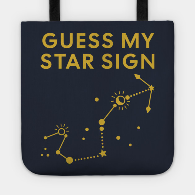Guess My Star Sign – Scorpio Zodiac, Astrology Constellation - Classic Gold Print Tote by Designed By Marty