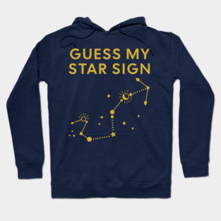 Guess My Star Sign – Scorpio Zodiac, Astrology Constellation - Classic Gold Print Hoodie