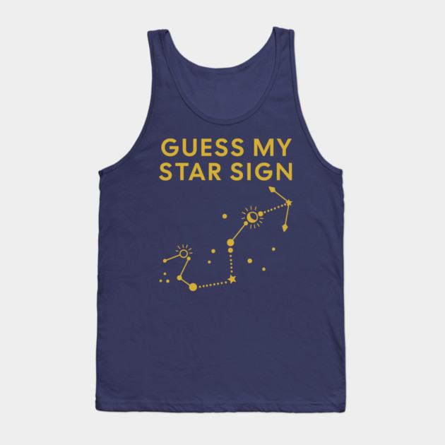 Guess My Star Sign – Scorpio Zodiac, Astrology Constellation - Classic Gold Print Tank Top by Designed By Marty