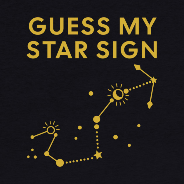 Guess My Star Sign – Scorpio Zodiac, Astrology Constellation - Classic Gold Print by Designed By Marty