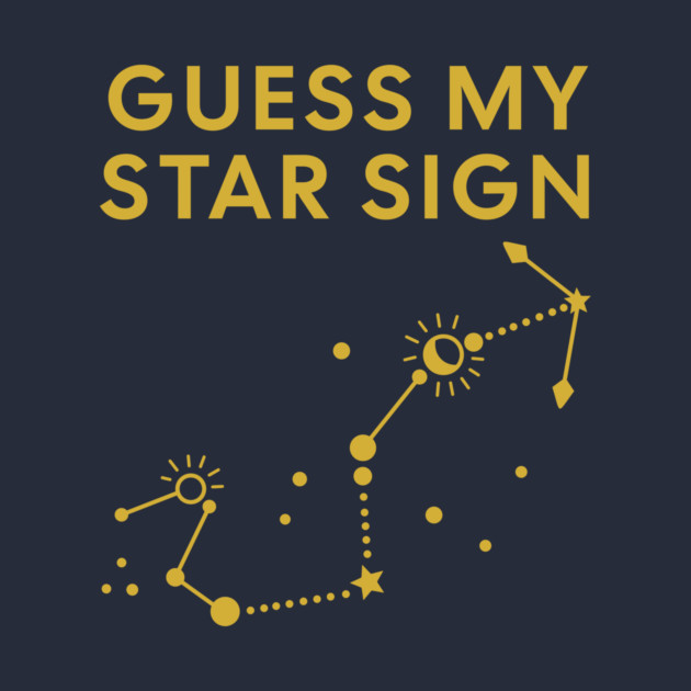 Guess My Star Sign – Scorpio Zodiac, Astrology Constellation - Classic Gold Print by Designed By Marty