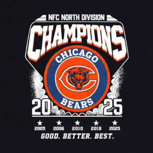 Chicago Bears 2025 NFC North Champions division 2025 Baseball T-Shirt