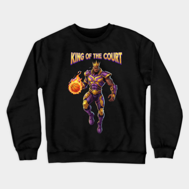 King of the Court | Ultimate Basketball Dominance & Street Legend Energy Crewneck Sweatshirt by Muhammad Naveed Khan