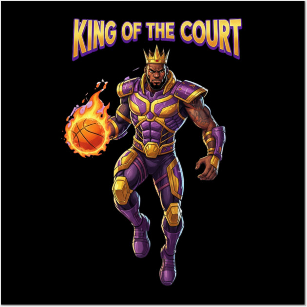 King of the Court | Ultimate Basketball Dominance & Street Legend Energy Wall Art by Muhammad Naveed Khan