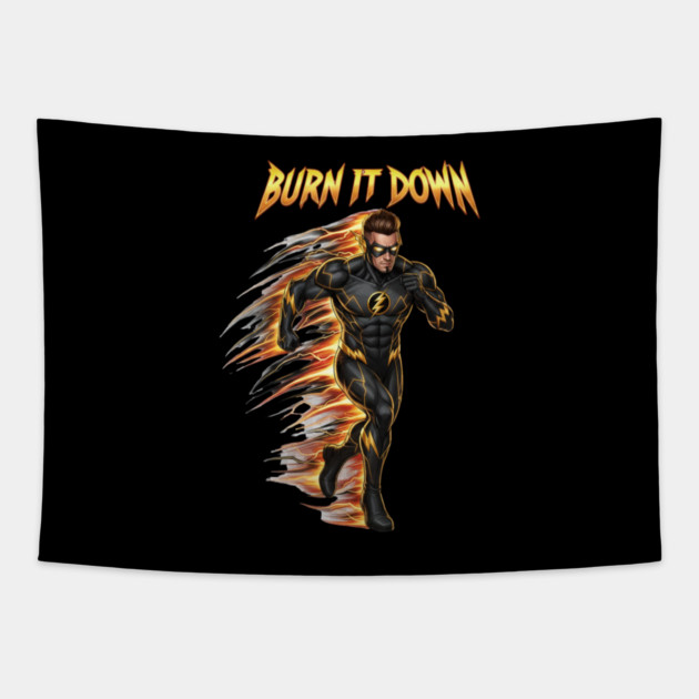 Burn It Down | No Mercy Mentality & Relentless Champion Energy Tapestry by Muhammad Naveed Khan