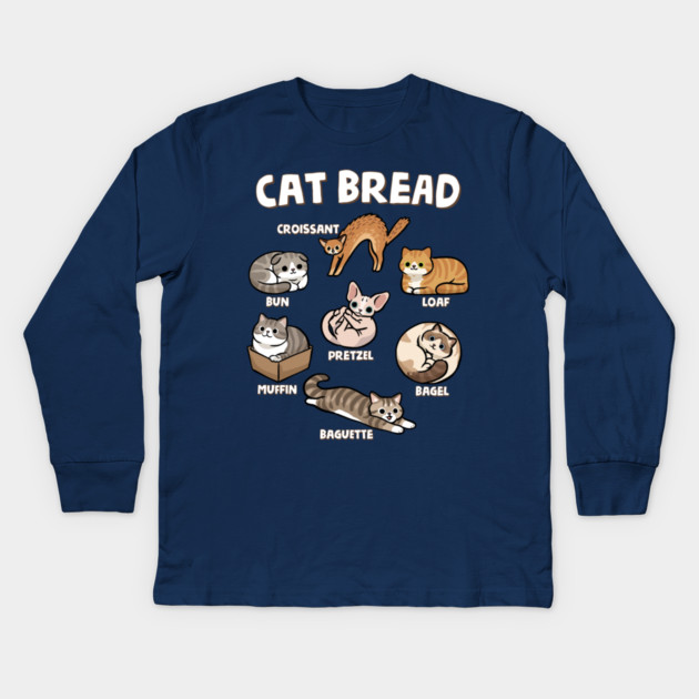 Cat Bread Kids Long Sleeve T-Shirt by GoshWow®