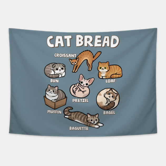 Cat Bread Tapestry by GoshWow®
