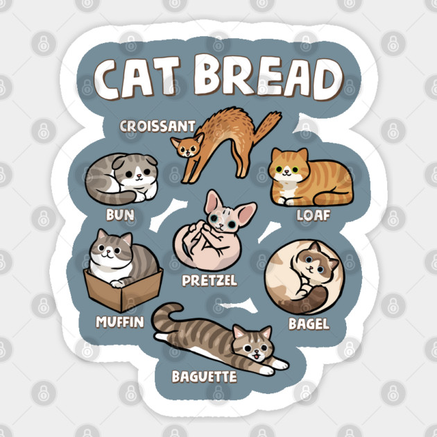 Cat Bread Sticker by GoshWow®