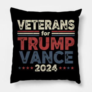 Veterans For Trump Vance 2024 Pillow