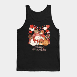Happy Meowentines - Cat Love Celebration Tank Top