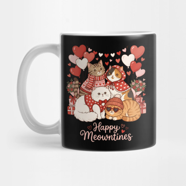 Happy Meowentines - Cat Love Celebration by Creatifly Graphic Tees