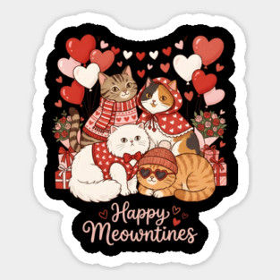 Happy Meowentines - Cat Love Celebration Magnet