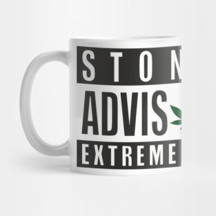 Stoner Advisory Extreme High Cannabis Funny Warning Mug
