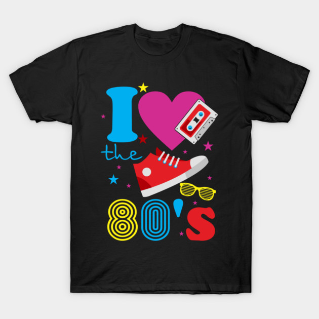 I Love the 80's Retro Nostalgic Analog Vibes T-Shirt by Anticorporati