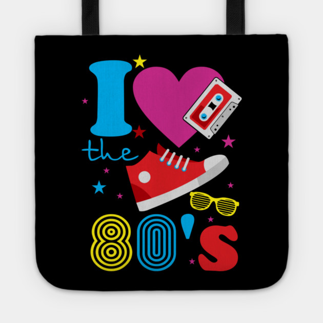 I Love the 80's Retro Nostalgic Analog Vibes Tote by Anticorporati