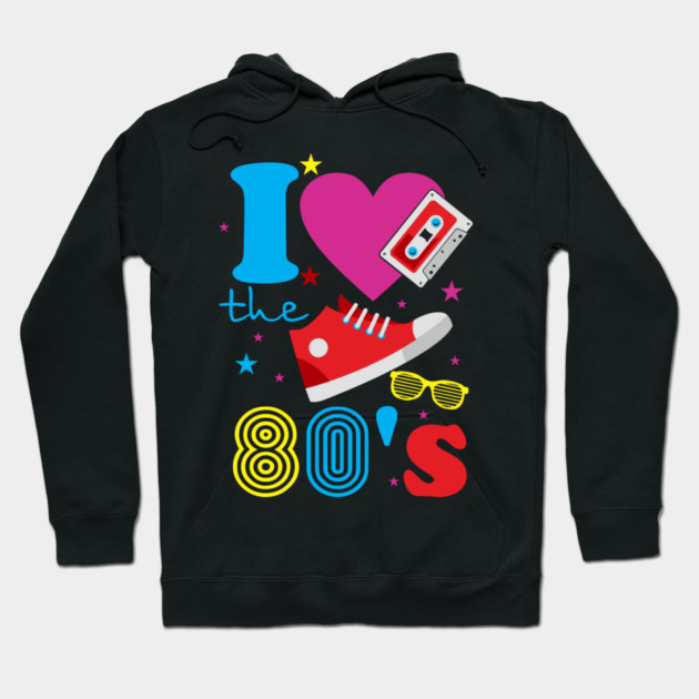 I Love the 80's Retro Nostalgic Analog Vibes Hoodie by Anticorporati