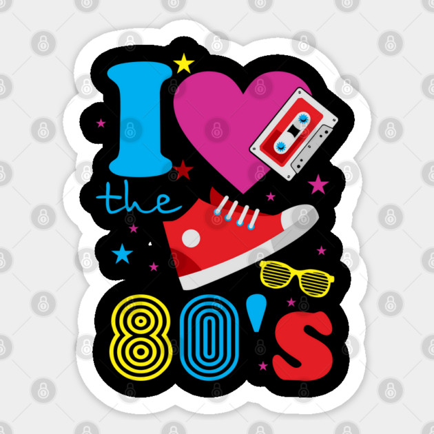 I Love the 80's Retro Nostalgic Analog Vibes Sticker by Anticorporati