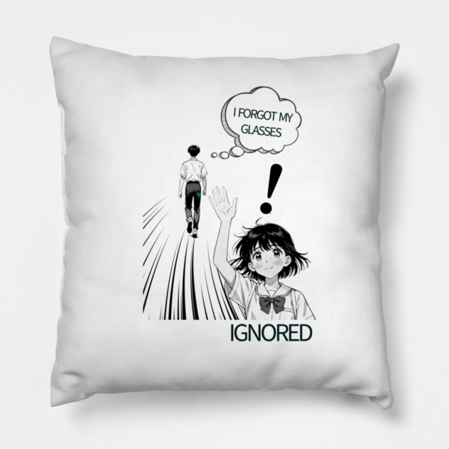 chill ignored glasses Pillow by bryan's Store 3