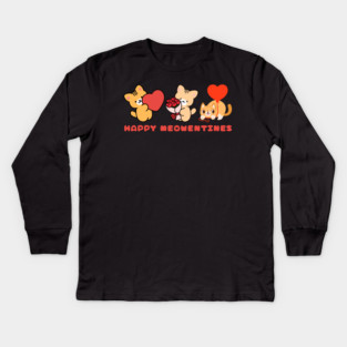 Happy Meowntines - Kittens of Love Kids Long Sleeve T-Shirt