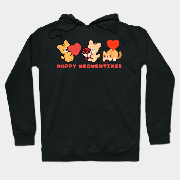 Happy Meowntines - Kittens of Love Hoodie by Creatifly Graphic Tees