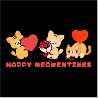 Happy Meowntines - Kittens of Love Posters and Art
