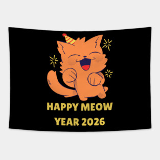 Happy New Year 2026 Tapestry