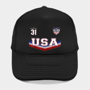 American USA Flag Soccer Jersey Favorite Lucky Number 31 Women Men Hat