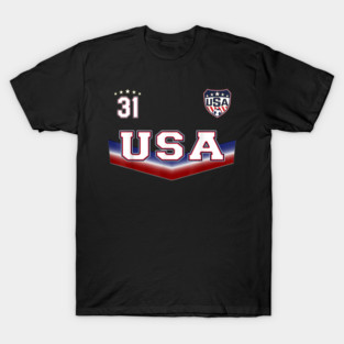 American USA Flag Soccer Jersey Favorite Lucky Number 31 Women Men T-Shirt