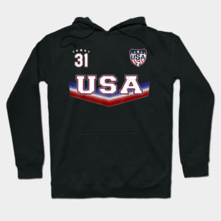 American USA Flag Soccer Jersey Favorite Lucky Number 31 Women Men Hoodie