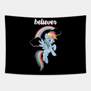 Rainbow Dash Believer Magic Pony Rainbow Tapestry