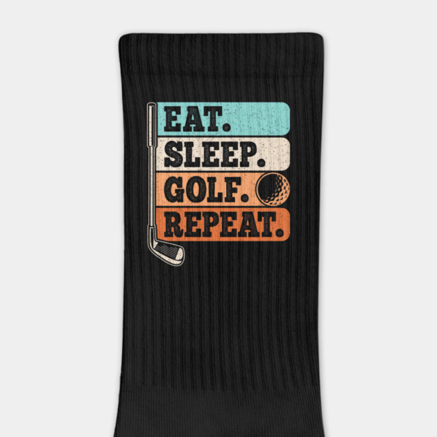 Eat Sleep Golf Repeat Golf Player Retro Golfer Vintage by yangho