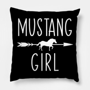 Equestrian Mustang Horse Girl Horses Lover Riding Racing Pillow