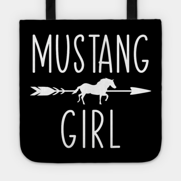 Equestrian Mustang Horse Girl Horses Lover Riding Racing Tote by yangho