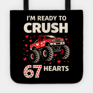 I'm Ready to Crush 67 Hearts Boys Valentines Tote