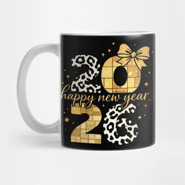 Happy New Year Cute Gold Disco Ball Bow New Year's Eve Girls by shirtlux