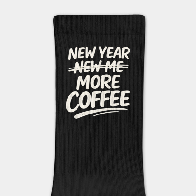 New Year More Coffee Funny Sarcastic Resolution Quote by shirtlux