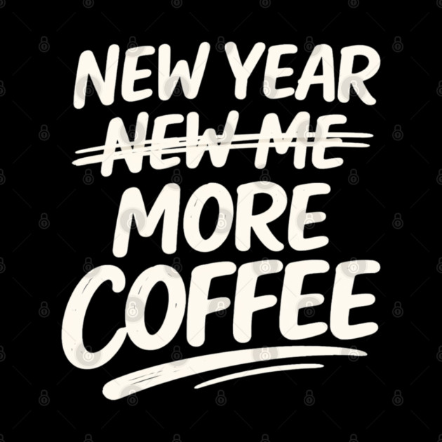 New Year More Coffee Funny Sarcastic Resolution Quote by shirtlux