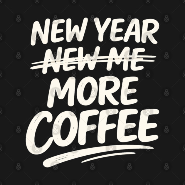 New Year More Coffee Funny Sarcastic Resolution Quote by shirtlux